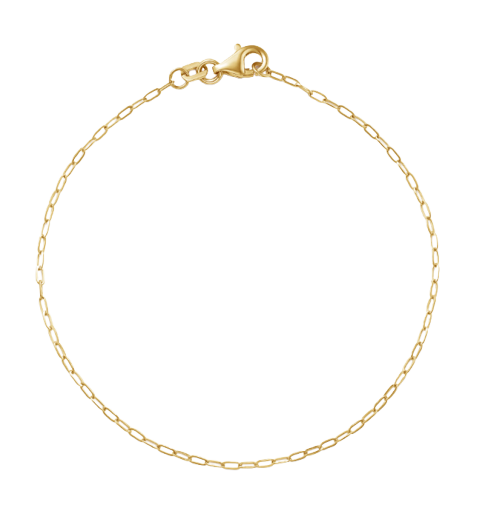 Bracelet Paper Clip Link Chain Dainty Gold