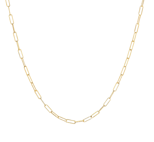 Clip Link Necklace 18" Gold