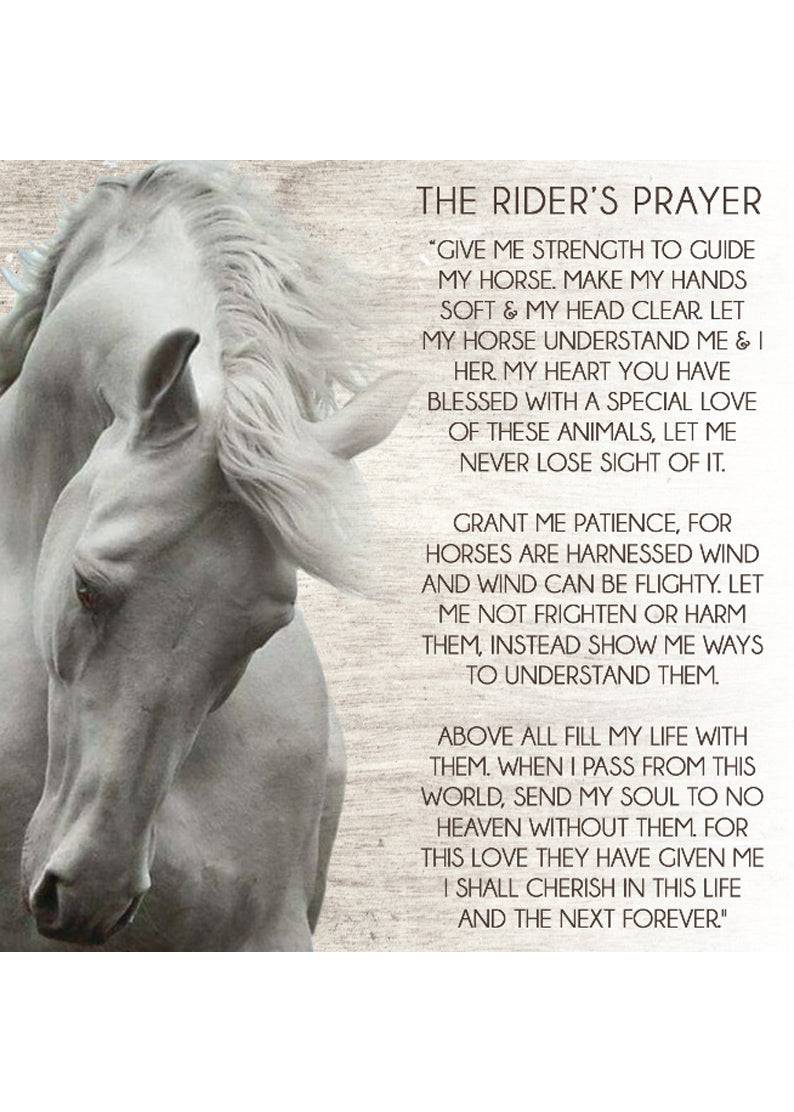 Saints and Saviors Rider's Prayer poem as inspiration for Horseshoe and Cross Ring