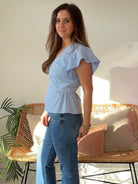 Current Air | Hailey Flutter Sleeve Blouse | Sweetest Stitch Boutique