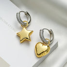 18k Gold Diamond Charm Earrings - Yayas Glam & Gift Shop