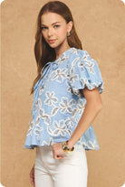 Strut & Bolt | Jules Embroidered Peplum Top | Sweetest Stitch Boutique