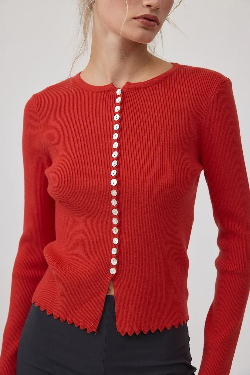 Raisonnel | Ashleigh Slim Fit Ribbed Cardigan | Sweetest Stitch Boutique