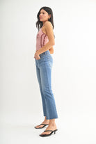 Just Black Denim | Charlotte Cropped Flare Jeans | Sweetest Stitch