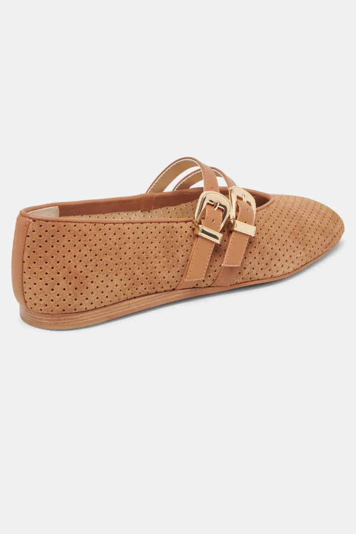Pecan Perforated Suede
