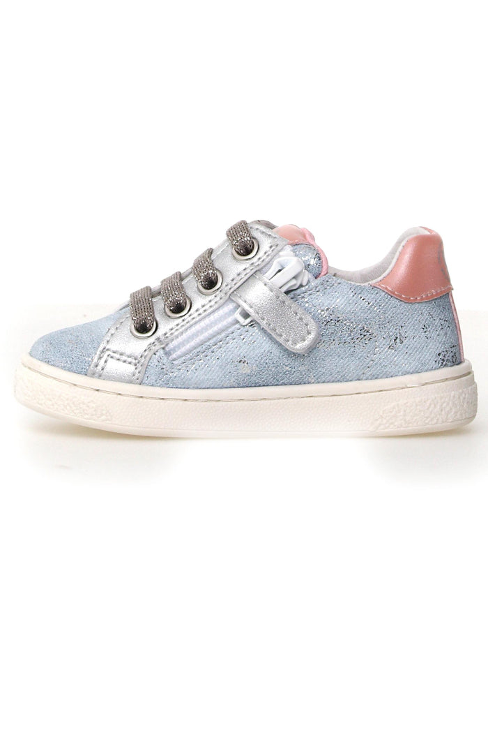 CANVAS LUREX/METALLIC JEANS-SILVER-PINK
