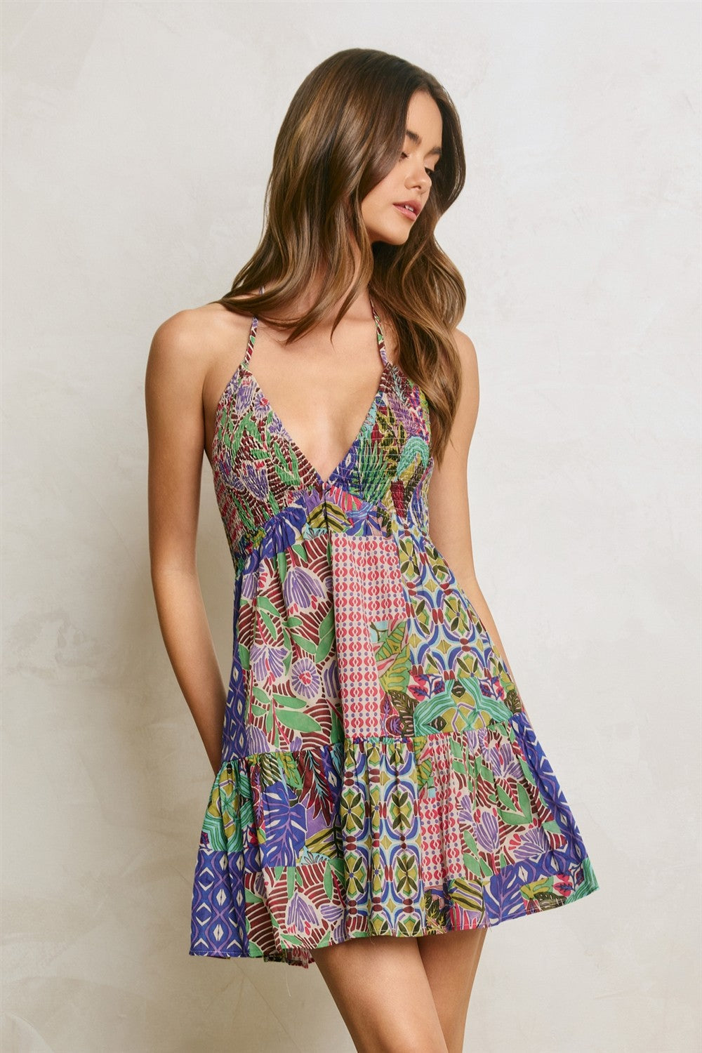 Dress Forum | Ariyah Patchwork Mini Dress | Sweetest Stitch Boutique