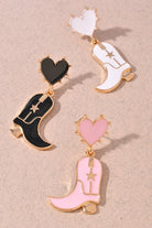 Western CowGirl Boot Heart Post Earrings - Yayas Glam & Gift Shop