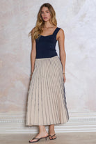 Current Air | Janice Pleated Midi Skirt | Sweetest Stitch Boutique RVA