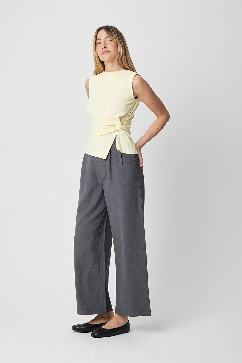 Mod Ref | Josephine Sleeveless Twist Front Top | Sweetest Stitch RVA