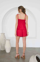 Moon River | Vivian Tie Strap Scallop Top | Sweetest Stitch Boutique 