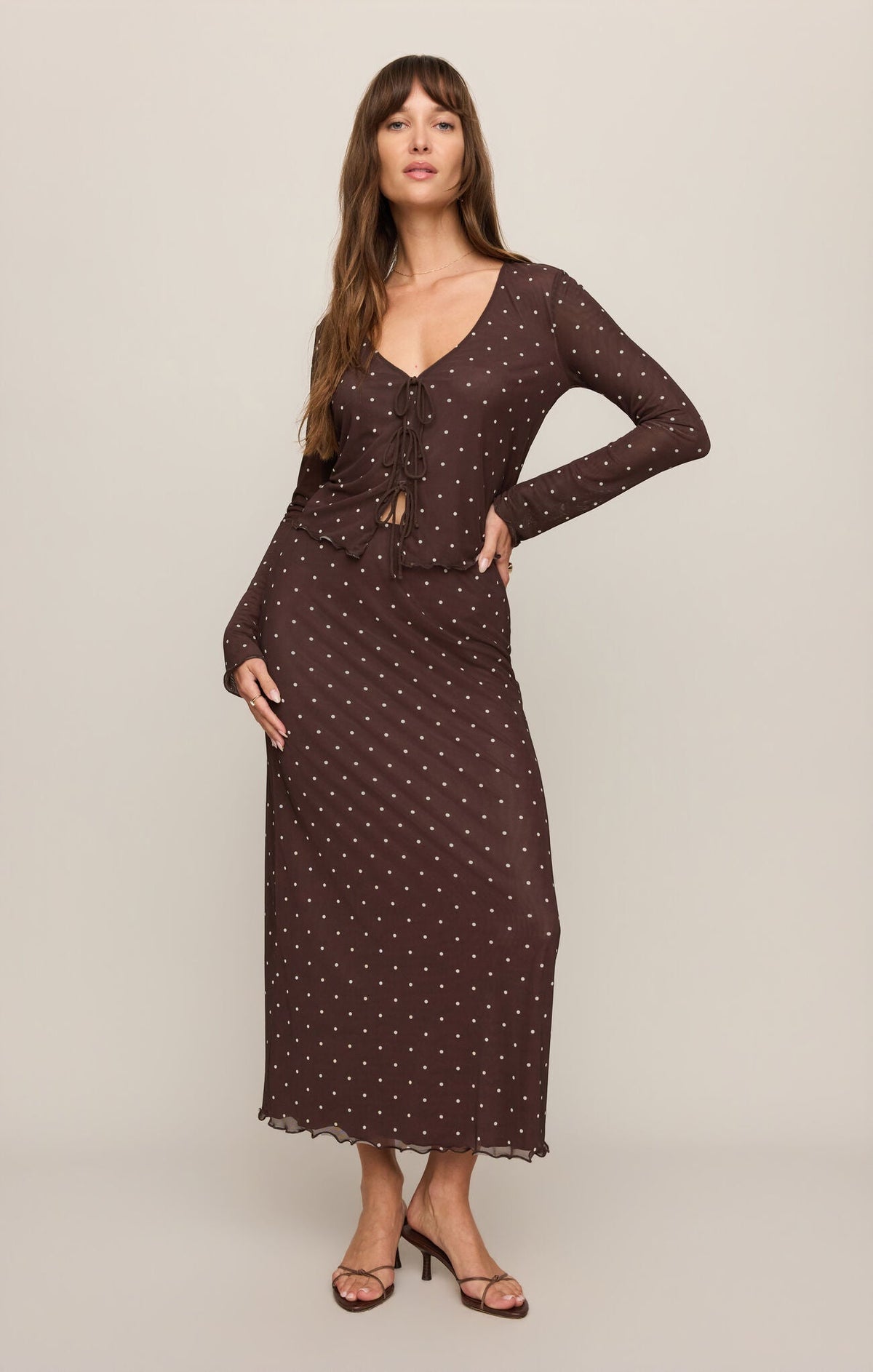 Z Supply | Eda Polka Dot Midi Skirt | Sweetest Stitch Boutique RVA