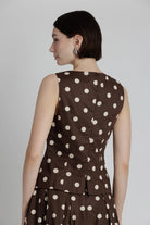 Aureum | Vivienne Polka Dot Sleeveless Top | Sweetest Stitch Boutique