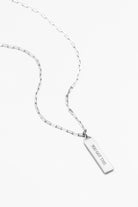 Touchstone You Got This Bar Necklace Silver "You Got This" engraved in plain text on reverse