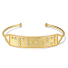 Touchstone 'Clarity' in Braille Crystals Cuff Gold