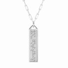 Touchstone You Got This Bar Necklace Silver "You Got This" in Braille Crystals