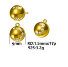 LoveMatch Tennis Ball Clip-on Charm Gold Specs