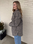 Hidden | Chrissy Leopard Button Up Jacket | Sweetest Stitch