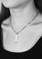 Touchstone You Got This Bar Necklace Silver on model
