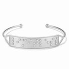 Touchstone Limitless Cuff Silver "Limitless" in Braille Crystals