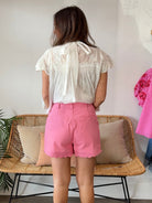 Entro | Jenni Pink Scallop Shorts | Sweetest Stitch Boutique Richmond