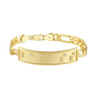 Touchstone Badass ID Link Bracelet in Gold with Braille Crystals