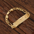 Touchstone 'Badass' in Braille Crystals ID Link Bracelet in Gold