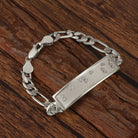 Touchstone 'Badass' in Braille Crystals ID Link Bracelet in Silver