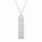 Touchstone Badass Bar Necklace Silver "Badass" in Braille Crystals