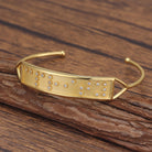 Touchstone Clarity Braille Message in Crystals Cuff Gold