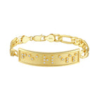Touchstone Fearless ID Link Bracelet in Gold with Braille Crystals