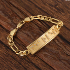 Touchstone 'Fearless' in Braille Crystals ID Link Bracelet in Gold