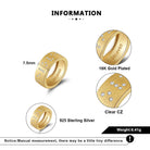 Touchstone Beloved Band Ring Brushed Gold Specs