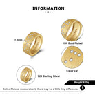 Touchstone Forever Band Ring Brushed Gold Specs