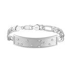 Touchstone HE>i ID Link Bracelet in Silver with Braille Crystals