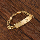 Touchstone 'HE>i' in Braille Crystals ID Link Bracelet in Gold