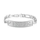 Touchstone I Love You ID Link Bracelet in Silver with Braille Crystals