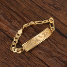 Touchstone I Love You ID Link Bracelet in Gold with Braille Message in Crystals