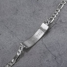 Touchstone 'I Love You' Engraved Inside ID Link Bracelet in Silver