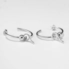 LoveMatch Tennis Hoop Playtime Earrings with Racquet Silver
