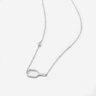 Pickleball Bella Bling Silver Paddle and Ball Necklace with Crystals