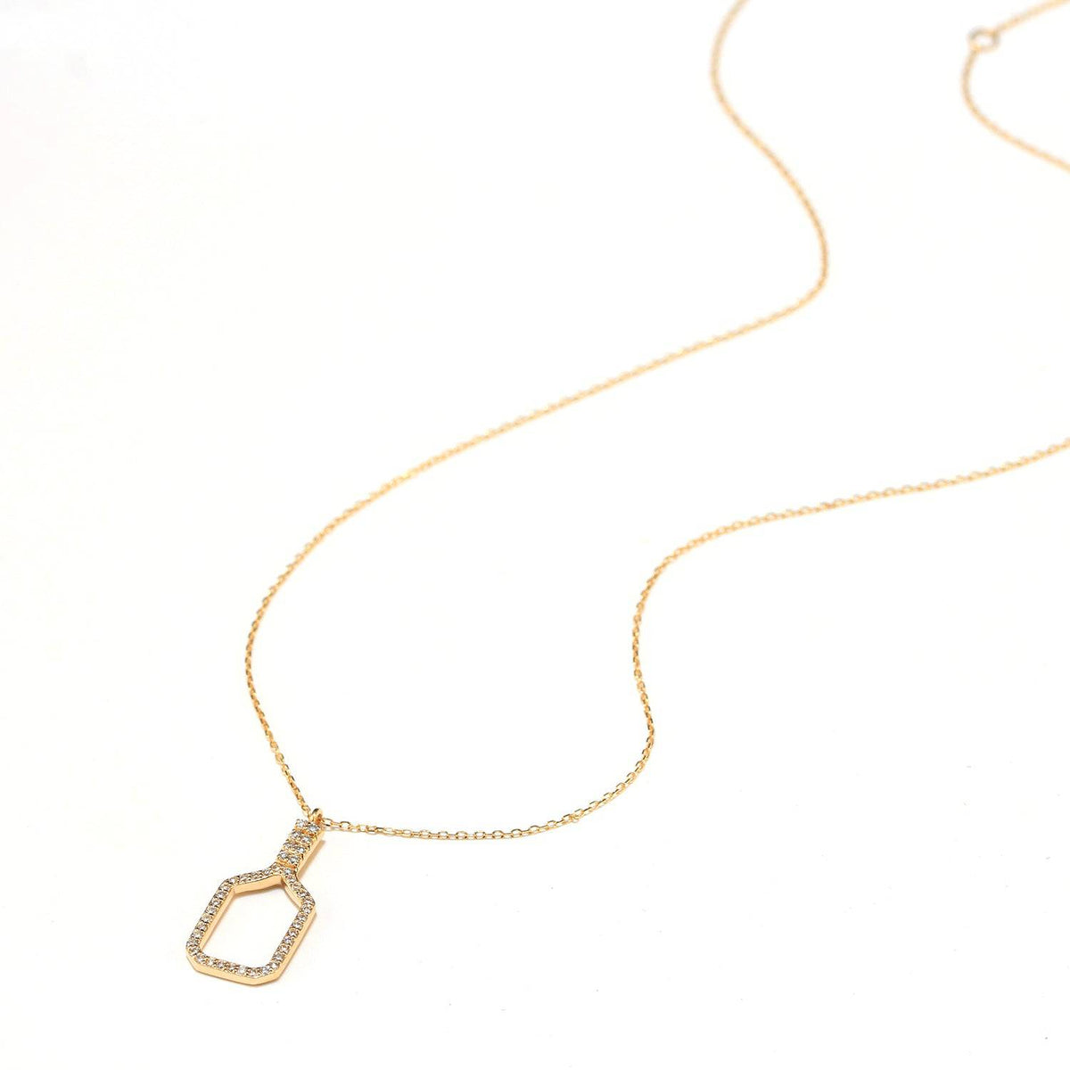 Pickleball Belle Volley FINE Necklace Solid 14k Gold Racquet with Diamonds