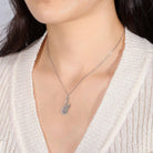 LoveMatch Tennis Modern LOVE Racquet & Ball Silver Necklace