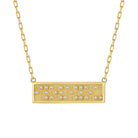 Touchstone I Love You Mini-Bar Necklace in Gold with Braille 'I Love You' Crystals on white background