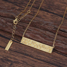 Touchstone You Got This Mini-Bar Necklace Gold with Braille 'You Got This' in Crystals on wood surface