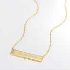 Touchstone You Got This etched on Mini-Bar Necklace in Gold on white background