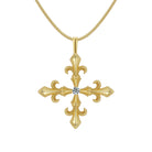 Saints and Saviors Fleur Madrigal Cross Necklace in Gold