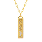 Touchstone You Got This Bar Necklace Gold  Depicting "You Got This" in Braille Crystals 