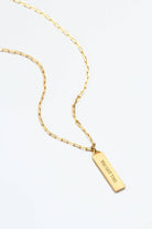 Touchstone You Got This Bar Necklace Gold "You Got This" engraved on reverse