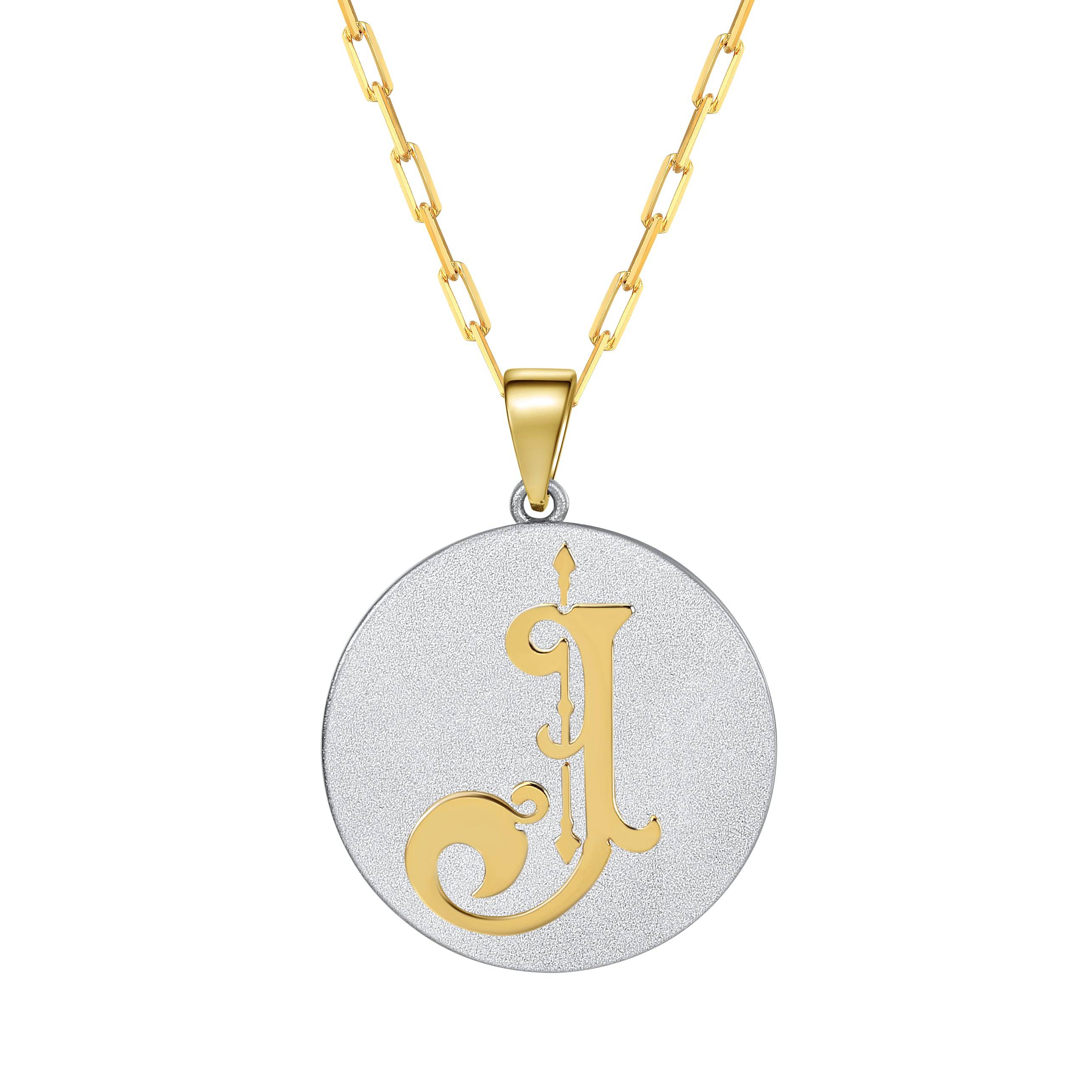 Saints & Saviors Fancy Initial J Pendant Necklace
